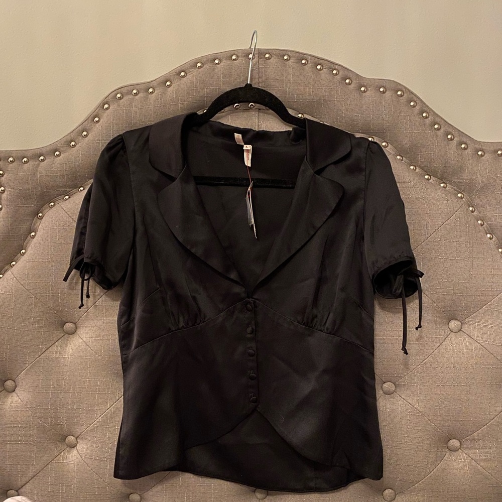 NWT Corset-style 100% Silk top from Saks Fifth Ave